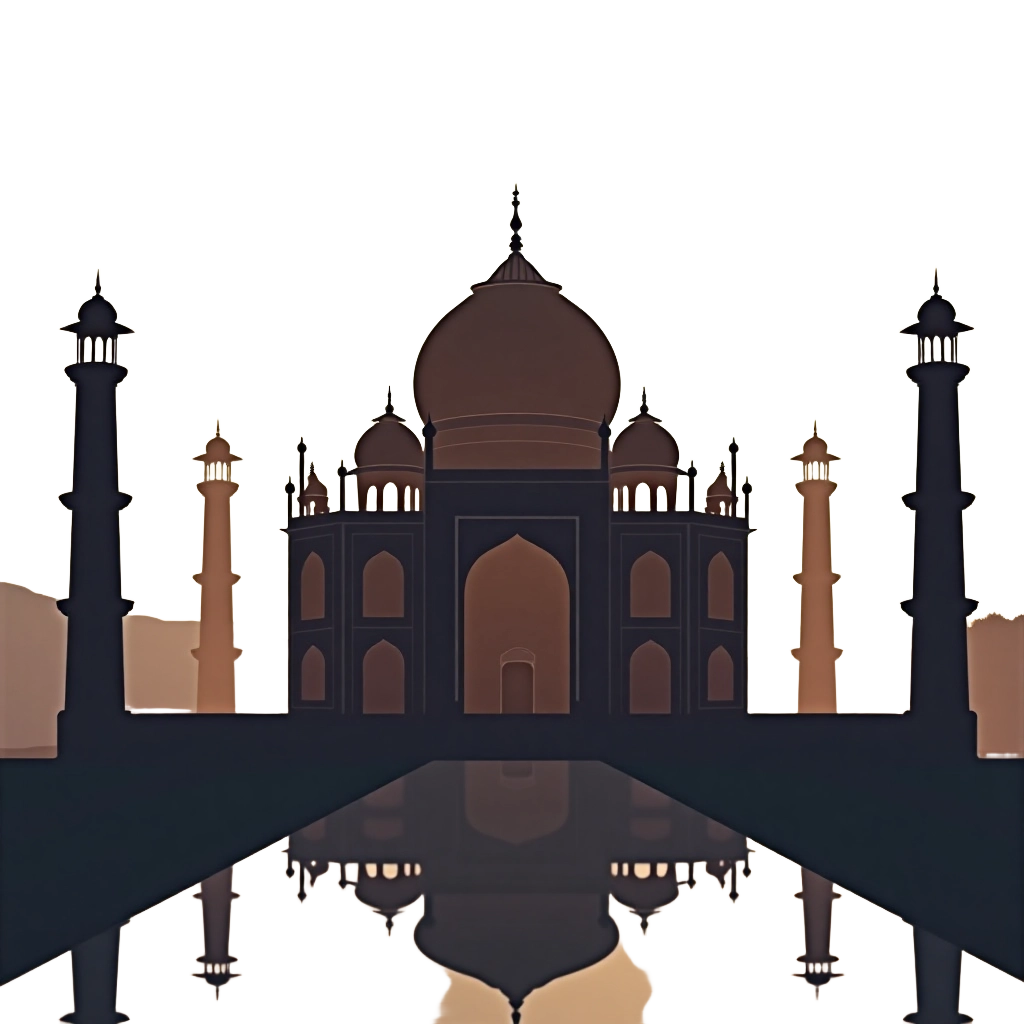 Taj Mahal Silhouette